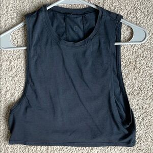 lululemon athletica Black Sleeveless Muscle Tee Crop